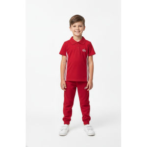 VN A692  Kids Sportswear Set – Boys & Girls Polo Shirt and Jogger Pants  Breathable Tracksuit