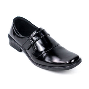 Sepatu Pantopel Guru Nikahan Pesta Kondangan Pria Remaja Formal Kerja Laki Laki Keren Hitam B 10