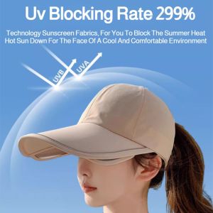 Womens hollow top duck tongue hat cover full face sun hat summer outdoor sports wider brim sun hat