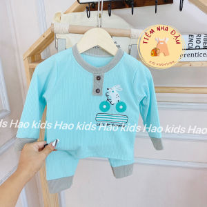 Bộ quần áo dài tăm 6 màu siêu mềm mịn cho bé trai bé gái