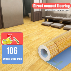 ⚡Ready to use once laid⚡Premium wood design Vinyl Linoleum Floor Mats 1 roll Rubber linoleum rubberized makapal floor mat Linoleum rubber floor mat vinyl flooring vinyl floor mat vinyl tiles flooring Eco-Friendly waterproof non slip wear-resistant