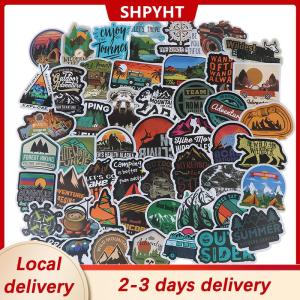 [COD] SHPYHT Local delivery Ship within 24 hours 50Pcs Camping Landscape Sticker Outdoor Adventure Suitcase Laptop Guitar Sticker