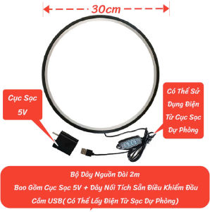 Vòng Led Hào Quang Để Tượng Phật Kệ Đèn Led Hào Quang thác trầm khoi ngược Đường Kính 30cm.