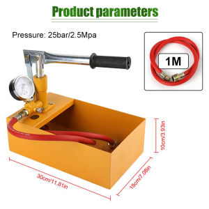 Alat Tes Tekanan Pipa Air Penguji Tekanan Air 2.5mpa 25KG Alat Manual Pompa Tes Hidrolik Katup Pipa dengan 1Meter Pipa