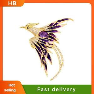 HB Elegant Multicolor Phoenix Brooch For Women Men Exquisite Rhinestone Beauty Flying Bird Brooch Fashion Jewelry Accessories Gifts
