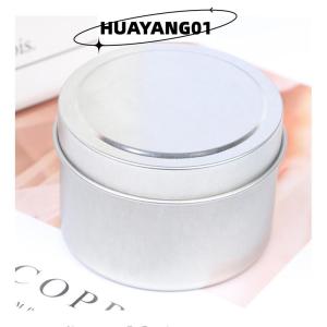 HUAYANG01 [HOT FASHION] DIY Round Candle Jars 4Oz Aluminum Tins With Lids Cosmetic Sample Containers Storage Organizer