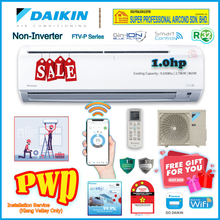 Daikin 1 0hp Non Inverter Air Conditioner Ftv28pbv1mf And Rv28pbv1m