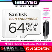 SanDisk High Endurance microSD card w/ adapter Security Dash Car Camera CCTV 32GB 64GB 128GB 256GB 512GB QQNR 12BUY OFFICIAL STORE