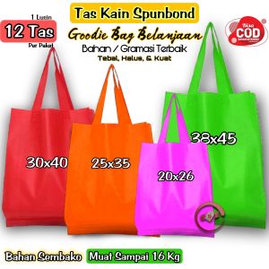 1 Pcs Lembar Tas Kain Spunbond Goodie Bag Lebaran Idul Fitri Uk 25x35 30x40 38x45 35x45 Sedang Jumbo