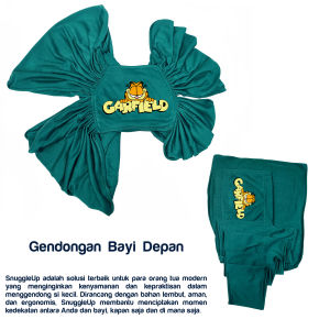 Jual Gendongan Bayi Depan Instan Praktis M shape baby wrap 3in1 Geos Motif GARFIELD