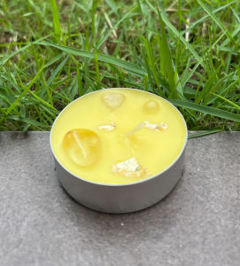 Tea Light Crystal Scented Candle - Healing - Wishing - Energy - Elysian Gold || Lilin Wangi Kristal Tealight || 茶灯水晶香薰蜡烛 - 疗愈 - 祈愿 - 能量