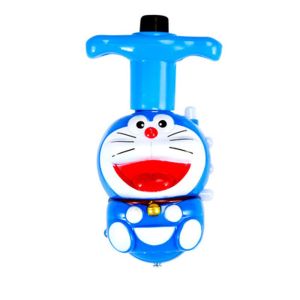 TSEVD Doraemon Model Kid Gift Toy LED Light Toy Electric Gyroscope Cartoon Gyro Toys Music Gyro Rotating Gyro Toy Electric Spinning Top LED Flashing Light Spinning Top