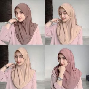 Paket hemat 100 ribu dapat 8 pcs Bergo Hamidah jersey Premium