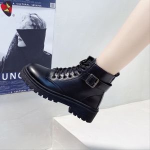 Katerina Fashion Korean Ankle Zipper Boots Shoes Heeled For Women #AB-91