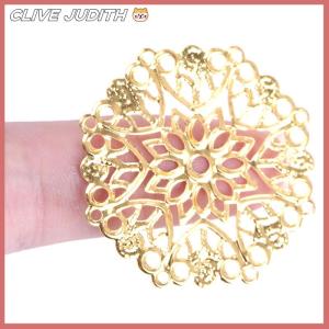 CISWGE 50PCS Bronze Filigree Flower Connectors Crafts DIY Jewelry Making Accessories