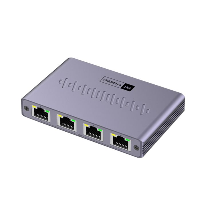 [Pure heart]Gigabit Ethernet Splitter 1 to 4 1000Mbps RJ45 LAN Internet ...