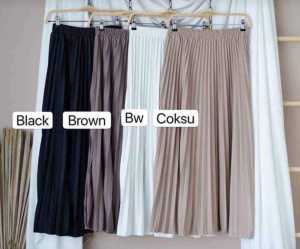 (Cod) Rok Plisket Panjang Tebal Terbaru Hyget Premium Rempel Besar