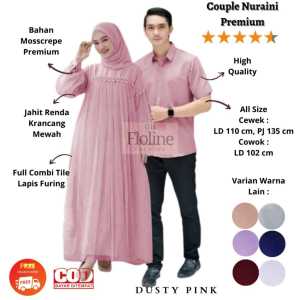 Floline Ols - Couple Nuraini / Baju Gamis Couple Kemeja