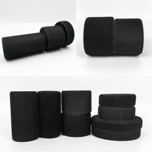 Velcro Perekat Kain Hook And Loop Warna Hitam Putih Per Meter Velkro Kain Nilon Pengait Lingkar Jahit Velkro Polos Serbaguna Perlengkapan Jahit Strip Hook Ukuran 2cm 2.5cm 5cm 10cm