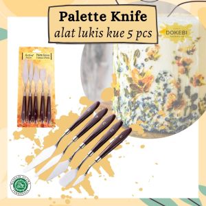 Pisau palet Artist / palette knife set 5 pcs / alat lukis kue /spatula set / painting set
