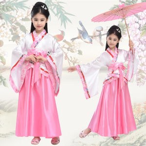 LI  to Be Delivered Traditional Chinese Clothing Girls Parent-Child Clothing Spring and Autumn Childrens Tang Costume Girls Older Childrens Ancient Costume Skirt Performance Wear