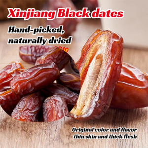✨Hot Sale✨Xinjiang Black Dates No Wash Required Western Region Milky Fragrance Fresh Dried Jujube Natural Sweet Snack Nutrient Rich Delicacy Individually Wrapped Fresh Western Black Dates Creamy Dried Fruit No Wash Honey Dates