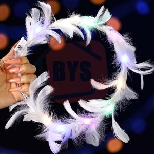 [FREE BATTERY] BYS LED Light Up Angel White Pink Wing Wings Fairy Fairytale Costume Party for Adult Kids