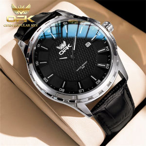 [Produk Resmi Asli] Jam Tangan Kuarsa Otomatis Pria OPK 2025 Tahan Air Kasual Bergaya Dial Tanggal Bercahaya Hadiah Sempurna untuk Pacar