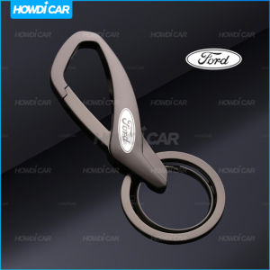 พวงกุญแจโลหะพวงกุญแจรถแหวนคู่สุดอินเทรนด์สำหรับรถฟอร์ด1ชิ้น