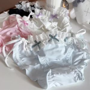New Delivery Young Girl Underwear 4pc/Lot Lovely Middle Waist Briefs Student Panties Children Lace Solid Teenagers Clothes Candy2026