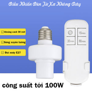 Đui đèn Điều khiển từ xa thông minh E27 Bật Tắt điều khiển từ xa 30 mét có Remote (LK202)