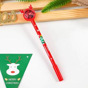 YF Christmas gel pen 0.5mm black ink elk sequin Exam Office Pen student Christmas Gift FY