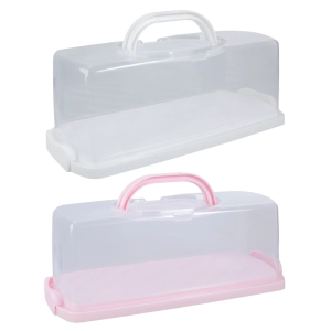 Transparent Bread Case With Carrying Handle Storage Box For Toasts Cake Slices Bakewares Organization Tool