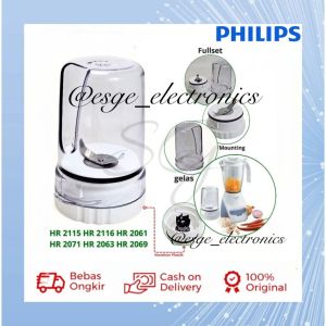 SET PISAU BLENDER BUMBU PHILIPS HR 2115 2116 2061 2071 MOUNTING BUMBU PHILIPS GELAS PISAU PHILIPS