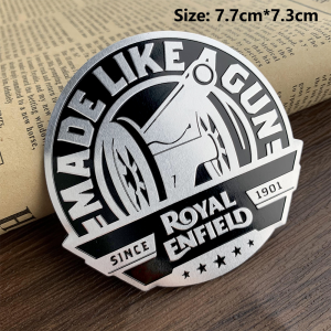 Aluminum Royal Enfield Motorcycle Emblem Badge Stickers Decals for Bullet 350 etc Classic Retro Motorcycle