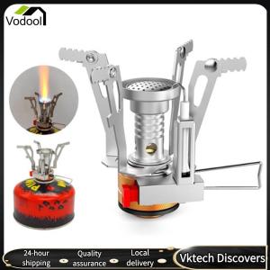 【Vodool】 3000W Outdoor Mini Gas Stove with Piezo Foldable Cooking Stove Tourist Camping Burners for Outdoor Cooking Picnic