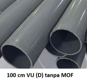Pipa PVC Rucika JIS abu 4" 4 in inch inci harga per meter meteran 100 cm 100cm 1m 1 m ada pilihan VU (D tipis) atau VP (AW tebal)