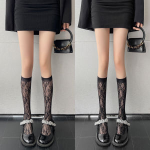 🧦KAK SHOPZ🧦ถุงน่องสีขาว ถุงเท้าน่องโลลิต้าลูกไม้ ถุงเท้ากลางน่อง jk ยาวลูกไม้ ถุงน่องโลลิต้าญี่ปุ่น