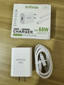 Infinix Fast Charger 68W Type C Super Charging Set with USB Cable Quick Charging for Enhanced Battery Performance