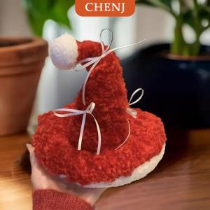 [COD] CHENJ คลิปหนีบผมคริสต์มาสเหมือนจริงคลิปด้านข้างของซานตาคริสมาสต์หมวกปิ่นปักผมปิ่นปักผมขนยาวน่ารักอุปกรณ์เสริมสำหรับถ่ายรูป