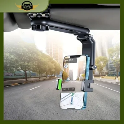 Holder HP Mobil Jepit Visor Holder Kaca Spion Putar 360 Derajat Multifungsi Phone Holder Mobil