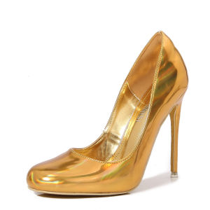 YUCHEN รองเท้าส้นสูง4.72นิ้วสำหรับผู้หญิงที่มีส้นสูงปั๊มส้นกริชผู้หญิงนิ้วเท้าทรงกลมออฟฟิศสีเขียวหรูหรารองเท้าส้นสูงที่ดีงาม