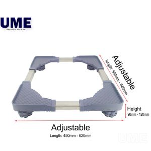 Adjustable Movable Base Laundry Pedestal Stand Bracket for Washing Machine Dryer Refrigerator EM60
