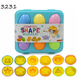 STEM Matching 6 Pcs Egg Shape Colour Puzzle Sorters Toy Kid Montessori Early Educational Learning Children Toddler Baby