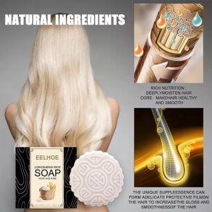 [SG SELLER]Rice Shampoo Bar Citrus Scent Hair Growth Regrow Shampoos Moisturizing Anti Loss Treatments