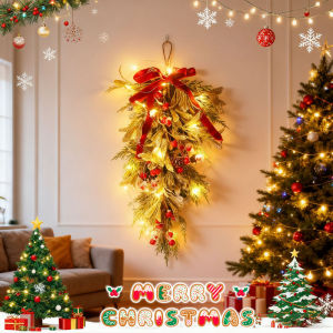 【PureStuff】เครื่องประดับคริสต์มาส เครื่องประดับเบอร์รี่และกรวยสน เครื่องประดับหน้าต่างคริสต์มาส