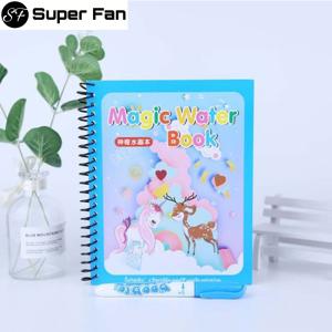 (แฟนตัวยง) สมุดภาพระบายสีของเล่นเสริมพัฒนาการนำมาใช้ใหม่วาดภาพโดยใช้น้ำอย่างมหัศจรรย์หนังสือของเล่นการศึกษาปฐมวัยทางประสาทสัมผัสสำหรับของขวัญวันเกิดเด็ก