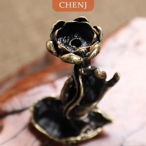 [COD] CHENJ ธูปทองเหลืองแบบไหลย้อนกลับสำหรับพระพุทธเจ้าเครื่องหอมธูปทองเหลืองเครื่องหอมสำหรับพิธีชงชาของตกแต่งโต๊ะน้ำชา