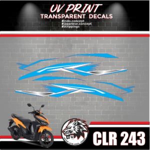 Honda click V2 Premium Decal transparent clear (UV)