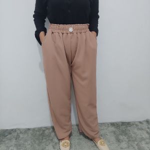Baggy pants super jumbo knit japan highwaist - celana panjang wanita big size